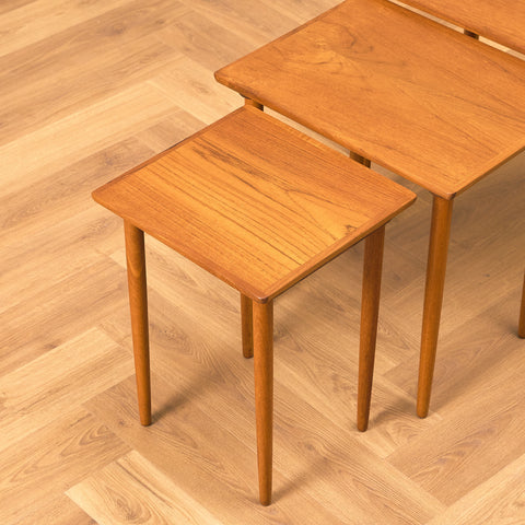 Swedish set of nest of tables in teak