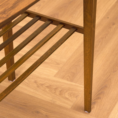 Swedish side table in teak and beech
