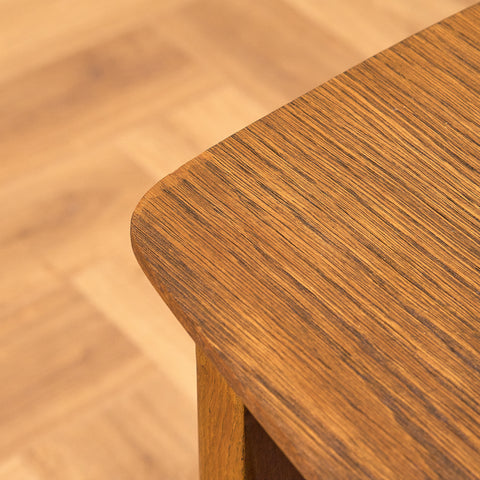 Swedish side table in teak and beech