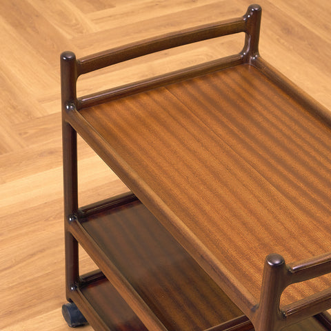 Danish serving trolley in mahogany, model '308' by Henning Korch for CFC Silkeborg