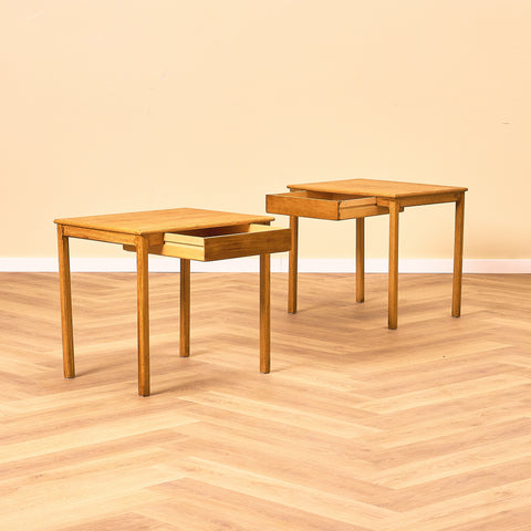 Swedish bedside tables in oak