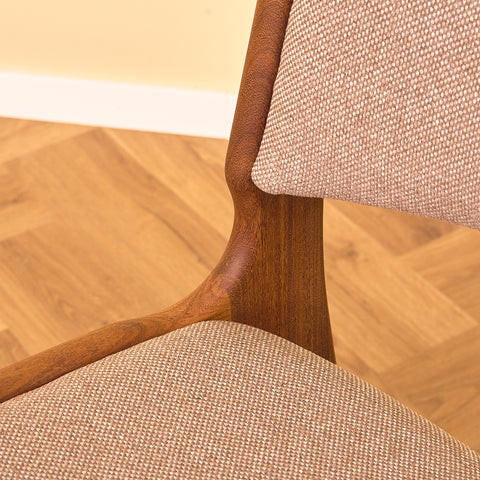 Danish dining chairs in walnut by Erik Buch for Anderstrup Møbelfabrik, model 89