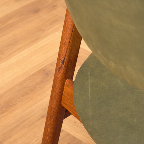 Danish dining armchairs in teak by Erik Kirkegaard for Høng Stolefabrik