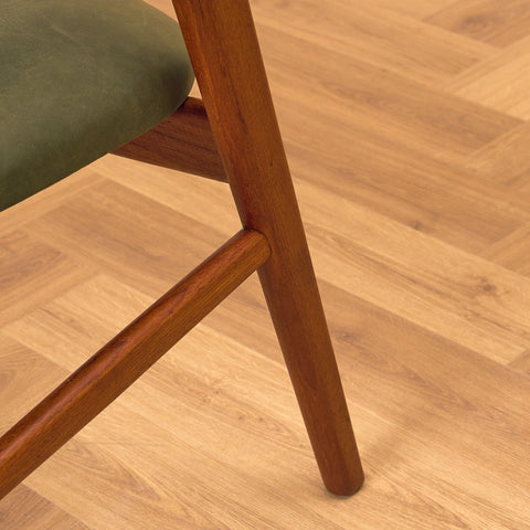 Danish dining armchairs in teak by Erik Kirkegaard for Høng Stolefabrik