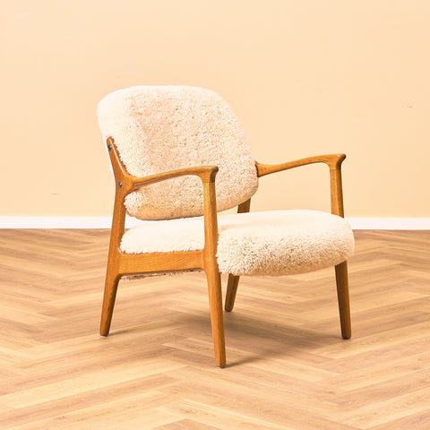 Swedish armchair in oak, model 'Domus' by Inge Andersson for Bröderna Andersson