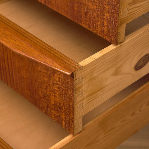 Danish writing desk in teak and beech