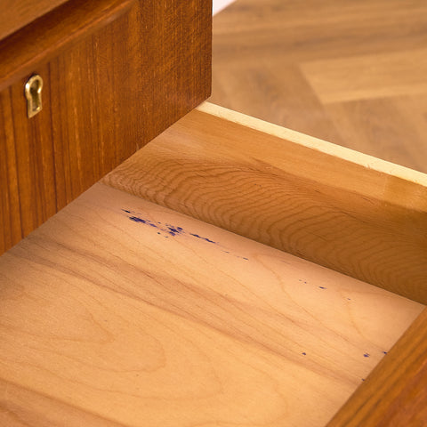 Danish writing desk in teak and beech