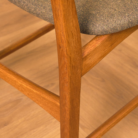 Danish set of 6 dining chairs in teak and oak