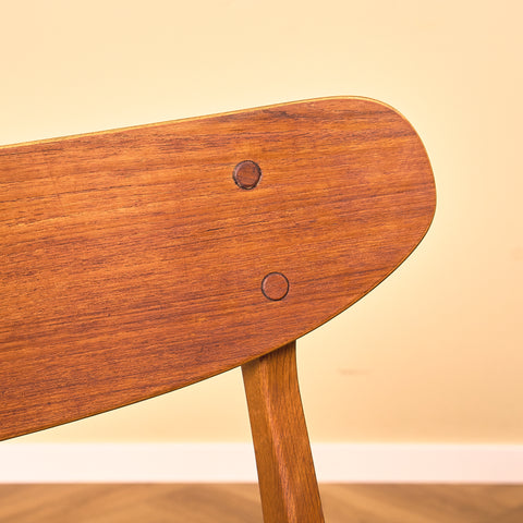 Danish set of 6 dining chairs in teak and oak