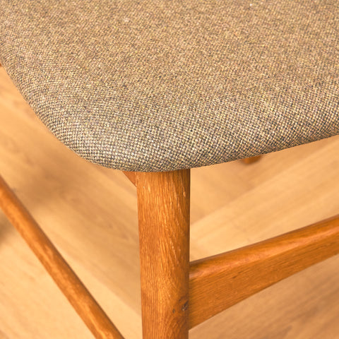 Danish set of 6 dining chairs in teak and oak