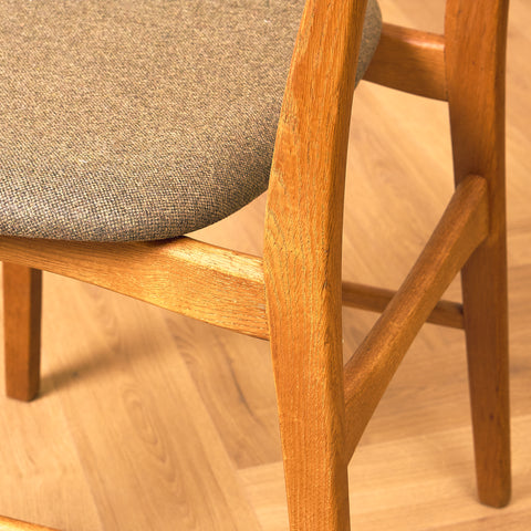 Danish set of 6 dining chairs in teak and oak