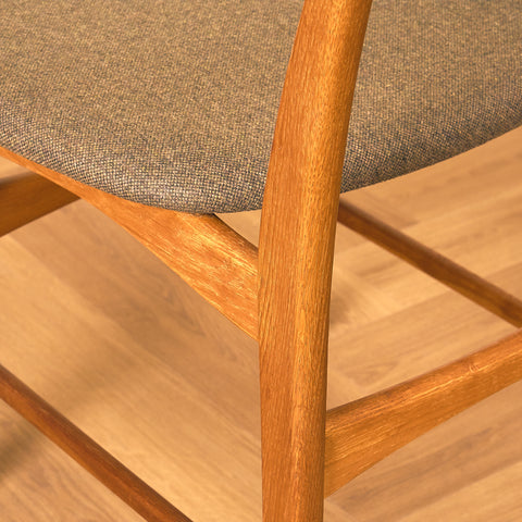 Danish set of 6 dining chairs in teak and oak