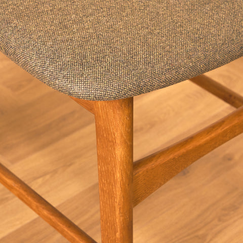 Danish set of 6 dining chairs in teak and oak