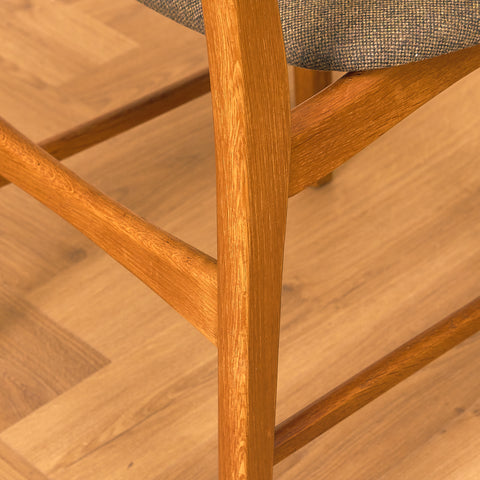 Danish set of 6 dining chairs in teak and oak