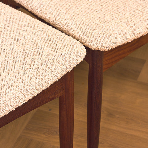 Danish set of 6 dining chairs in solid walnut