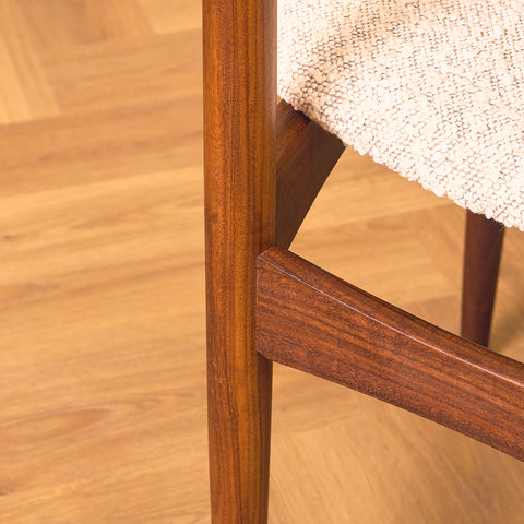 Danish set of 6 dining chairs in solid walnut
