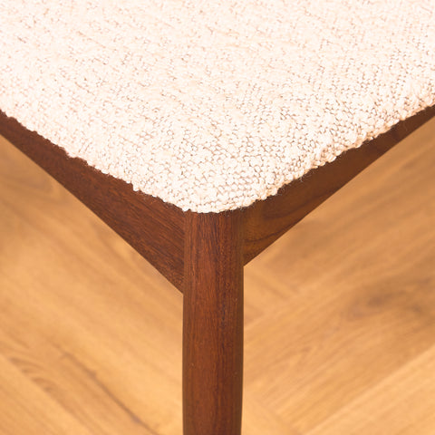 Danish set of 6 dining chairs in solid walnut