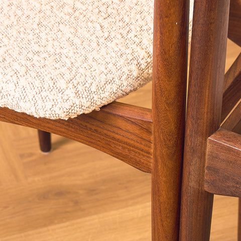 Danish set of 6 dining chairs in solid walnut