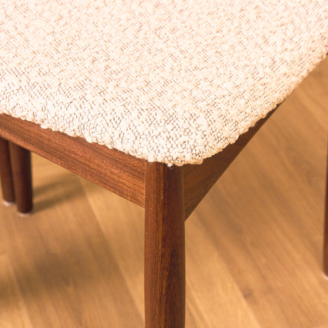 Danish set of 6 dining chairs in solid walnut