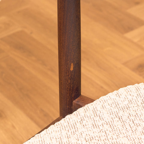 Danish set of 6 dining chairs in solid walnut