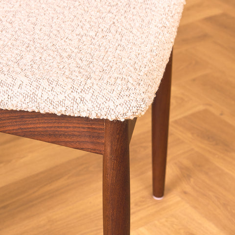Danish set of 6 dining chairs in solid walnut