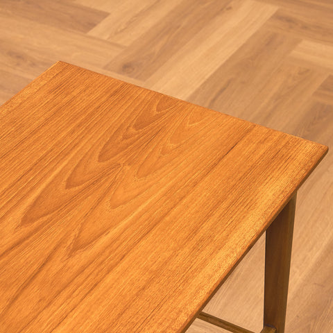 Swedish side table in teak and beech