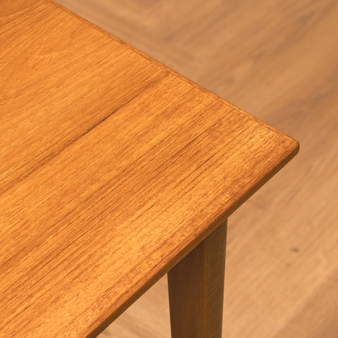 Swedish side table in teak and beech