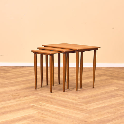 Swedish set of nest of tables in teak