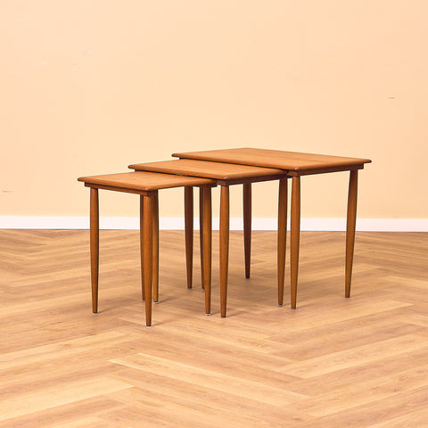 Swedish set of nest of tables in teak