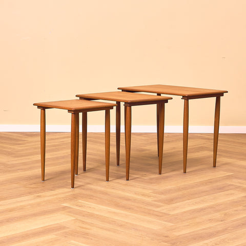 Swedish set of nest of tables in teak