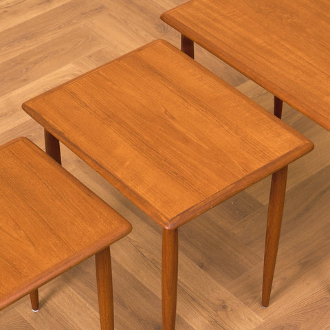 Swedish set of nest of tables in teak