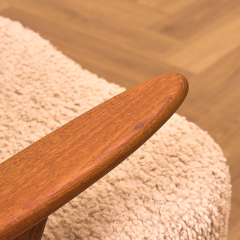 Swedish armchair in teak and oak