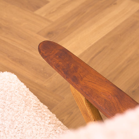 Swedish armchair in teak and oak