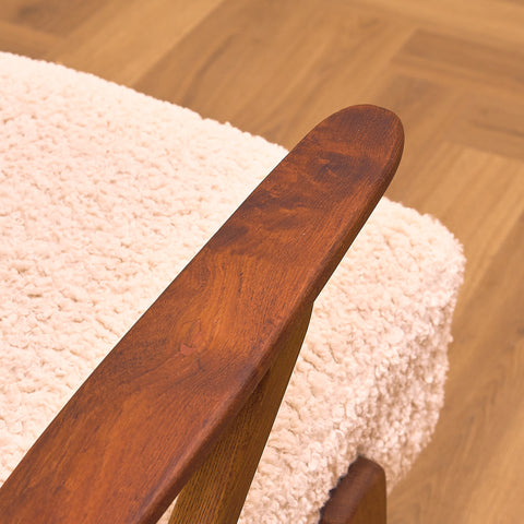 Swedish armchair in teak and oak