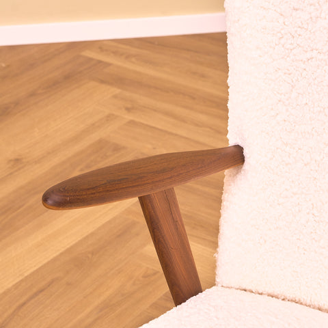 Danish armchairs in solid walnut by Erhardsen & Andersen for ERAN Møbler