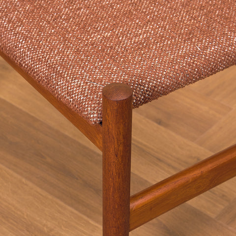 Danish armchair with stool in teak