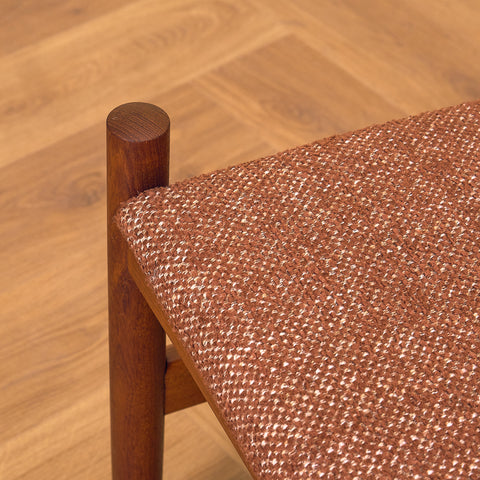 Danish armchair with stool in teak