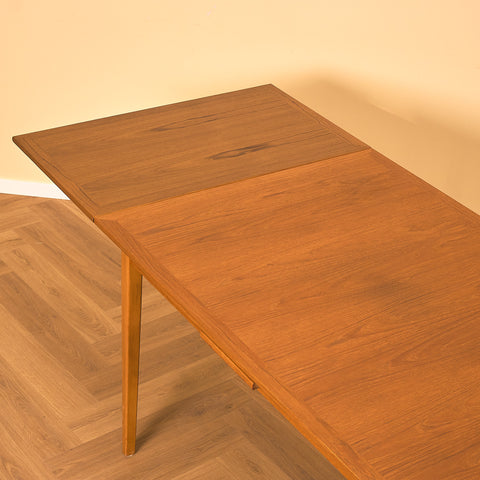 Swedish rectangular dining table in teak and beech