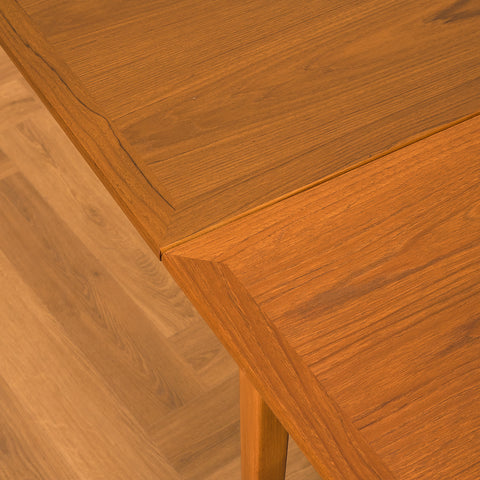 Swedish rectangular dining table in teak and beech
