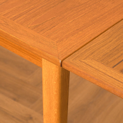 Swedish rectangular dining table in teak and beech