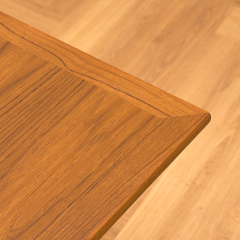 Swedish rectangular dining table in teak and beech