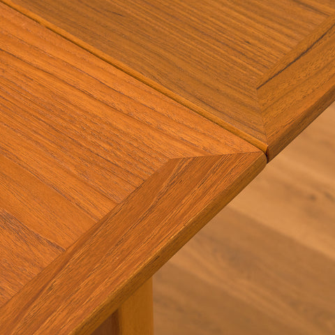 Swedish rectangular dining table in teak and beech