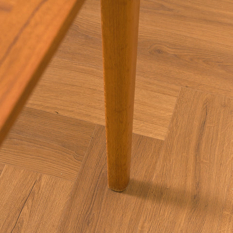 Swedish rectangular dining table in teak and beech