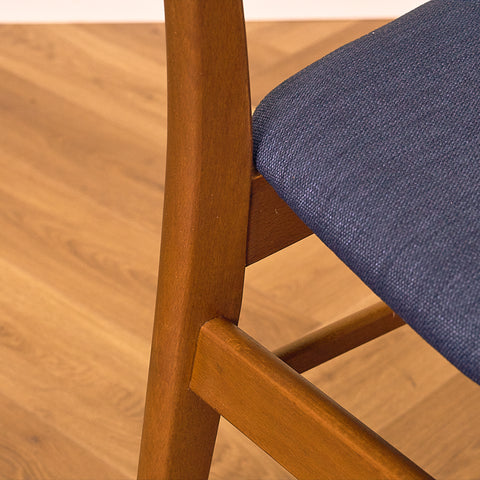 Danish dining chairs in teak and beech by Findahl Møbelfabrik, model 'Møsbol'