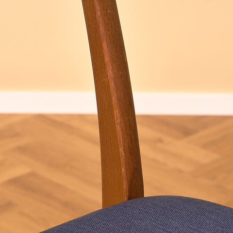 Danish dining chairs in teak and beech by Findahl Møbelfabrik, model 'Møsbol'