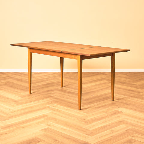 Swedish rectangular table in teak and beech