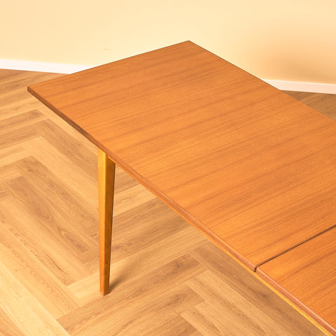 Swedish rectangular table in teak and beech