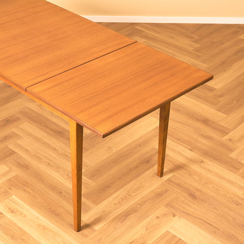 Swedish rectangular table in teak and beech