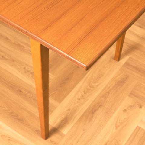 Swedish rectangular table in teak and beech