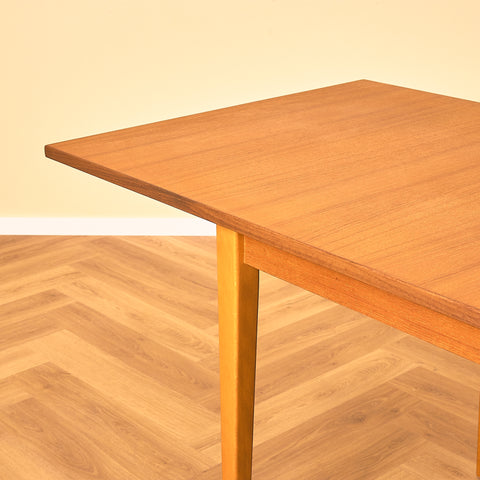 Swedish rectangular table in teak and beech